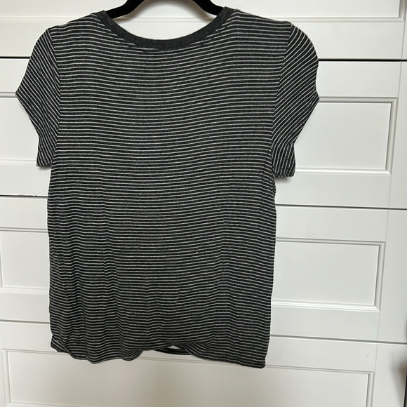 American Eagle Striped TShirt - Grey and White - Size S - Picture 3 of 3